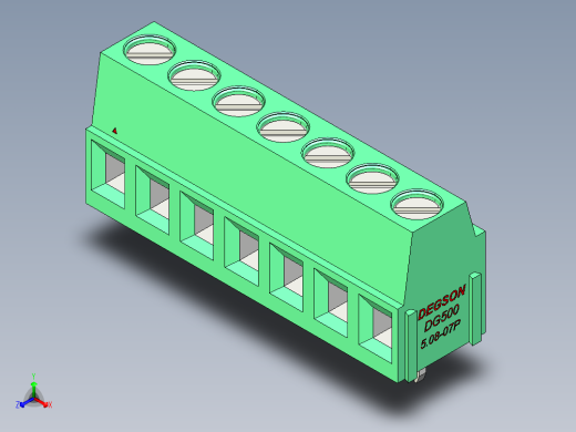 DEGSON DG500 系列 5.05.087.62mm 接线端子-DG500-5.08-07P-14-00AH
