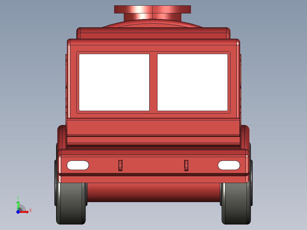 33-米内达卡车 3d模型图纸前视图