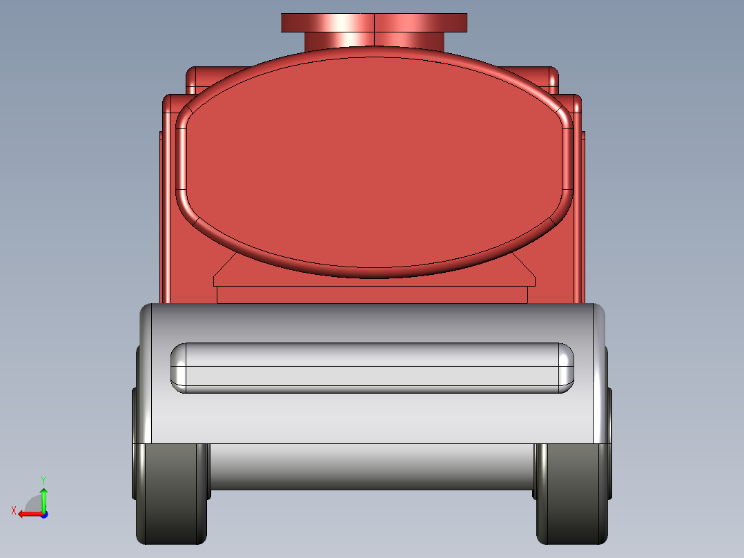 33-米内达卡车 3d模型图纸后视图