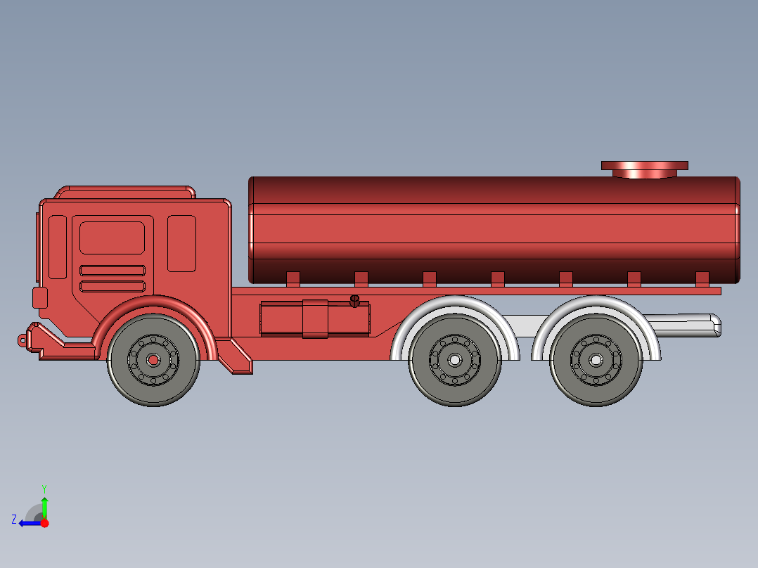33-米内达卡车 3d模型图纸右视图