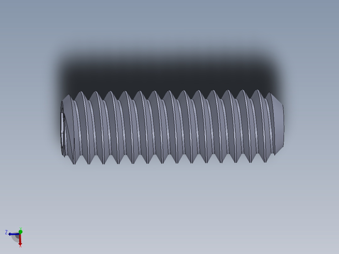 UNC 平头紧定螺钉-UNC SET SCREW 0.250 x0.750.SLDPRT主视图