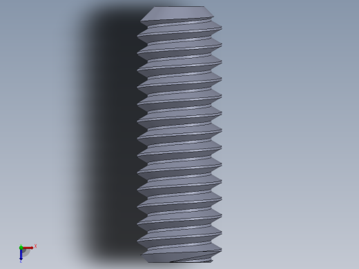 UNC 平头紧定螺钉-UNC SET SCREW 0.250 x0.750.SLDPRT俯视缩略图