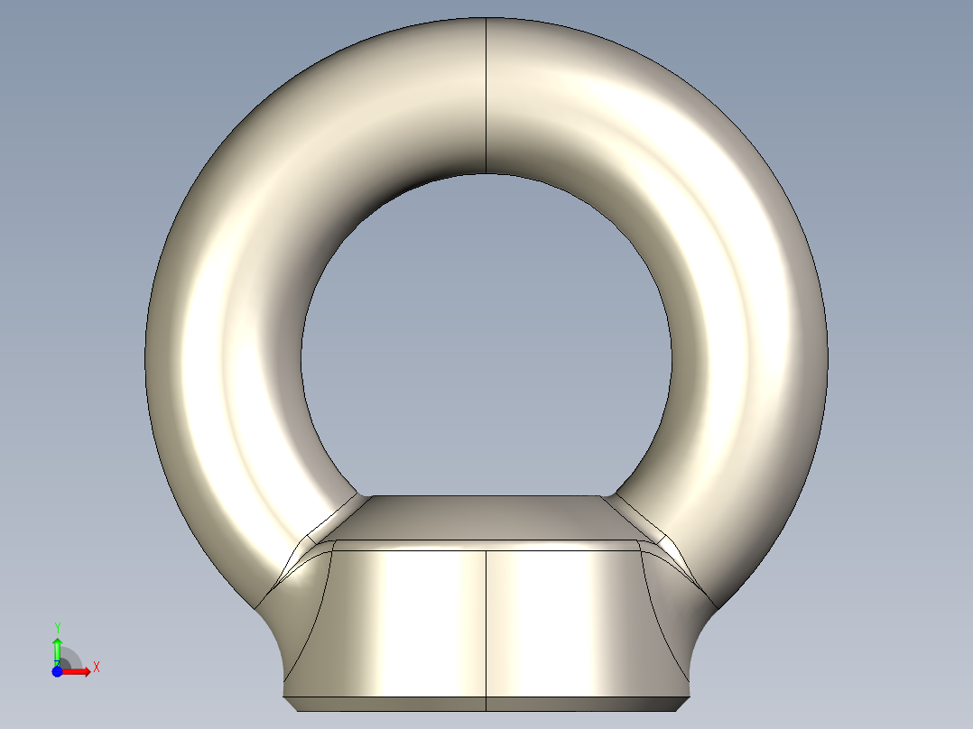 吊环螺母 - DIN 582（全系列）前视图