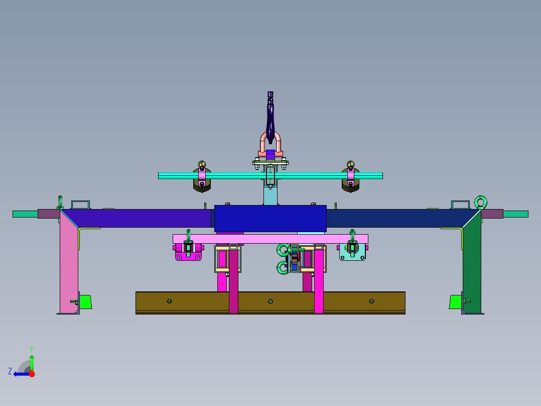 工件夹紧吊具及搬运装置右视图