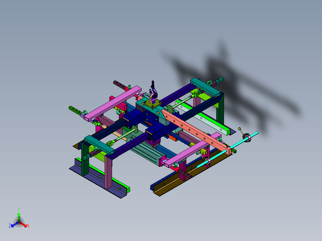 工件夹紧吊具及搬运装置正等轴测图