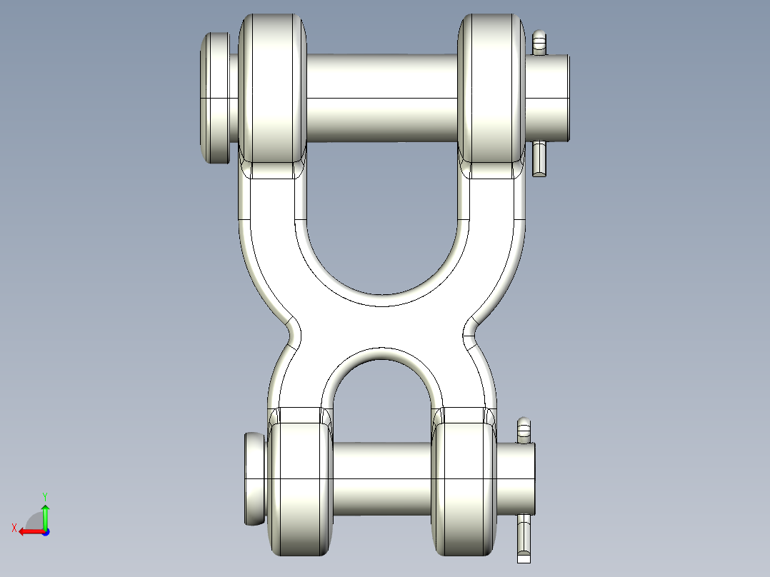 紧固件-IGES 0.7500 Double Shackle 0.5000后视图