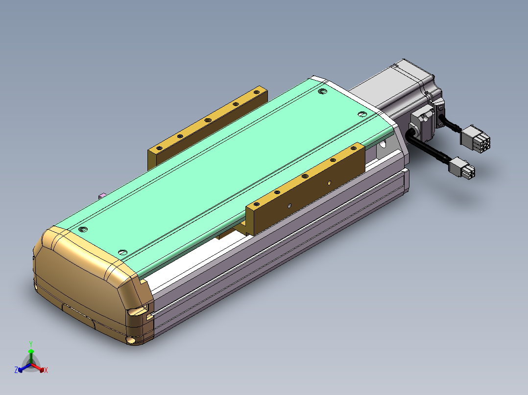 MTH丝杆半封闭模组MTH14-BC-400W正等轴测图