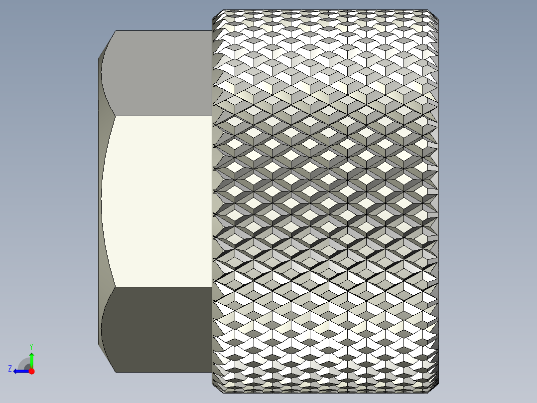 滚花螺母-M2.5 Knurled Nut右视图