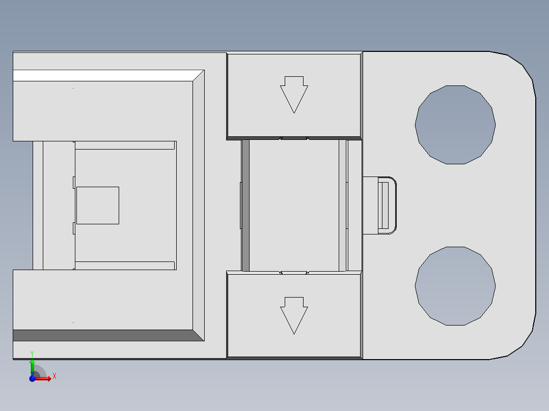 260系列槽型光电（插拔式）-FC-SPV267Z-D前视图