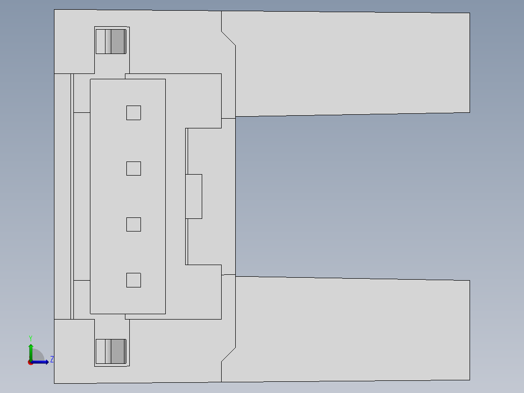 260系列槽型光电（插拔式）-FC-SPV267Z-D左视图