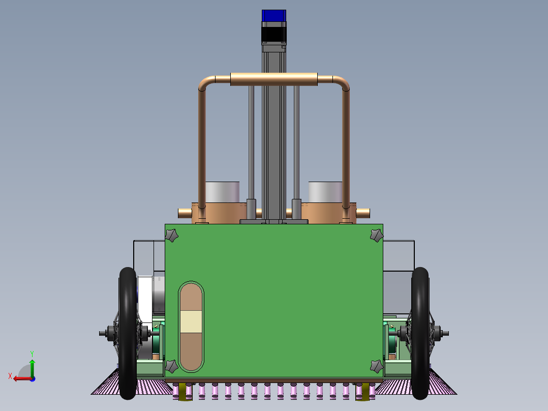 推动式路面清扫车后视图