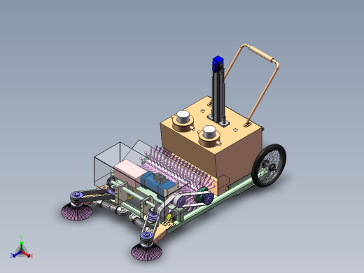 推动式路面清扫车正等轴测缩略图