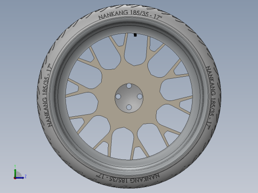 roda-binno轮毂轮胎3D图纸 Solidworks设计左视缩略图