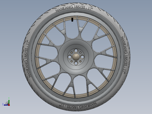roda-binno轮毂轮胎3D图纸 Solidworks设计右视缩略图