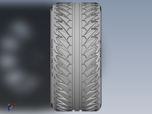 roda-binno轮毂轮胎3D图纸 Solidworks设计俯视缩略图