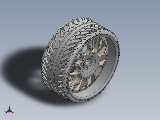 roda-binno轮毂轮胎3D图纸 Solidworks设计正等轴测缩略图