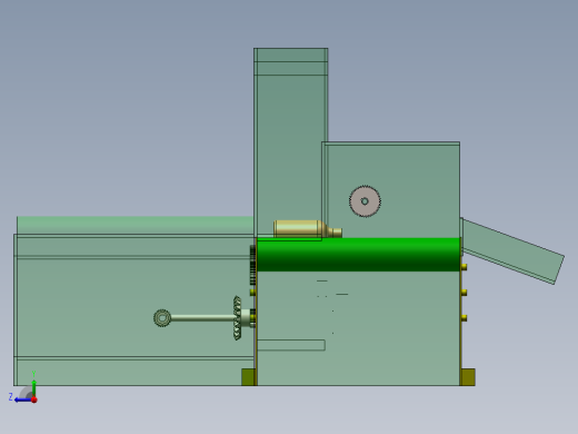 洗瓶机的简易设计 （课程设计，说明书,solidworks,运动分析）右视缩略图