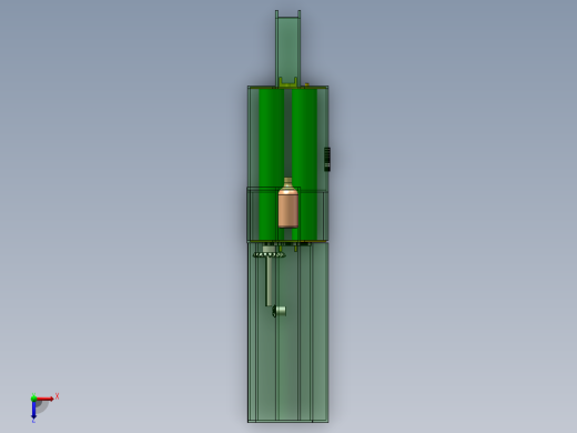 洗瓶机的简易设计 （课程设计，说明书,solidworks,运动分析）俯视缩略图