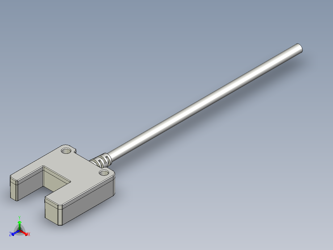 槽型光电传感器LU_15_3D正等轴测图