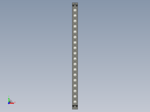 空氣浮上式萬向滾珠條(角溝型)AFU(B)-3D多系列多零件图纸模型前视缩略图