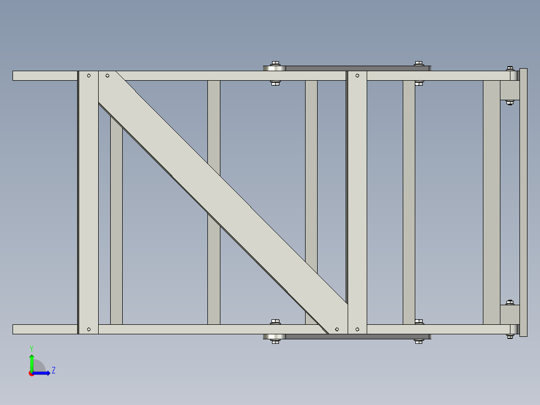 tangga人字梯结构左视图