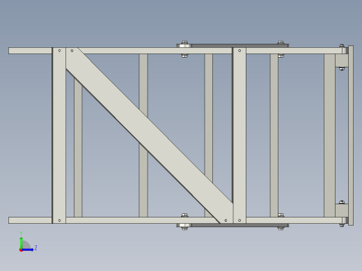 tangga人字梯结构左视缩略图