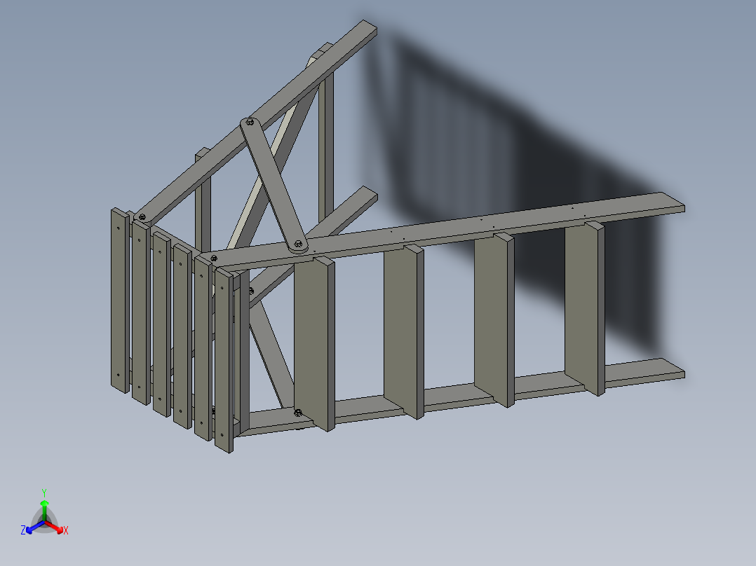 tangga人字梯结构正等轴测图