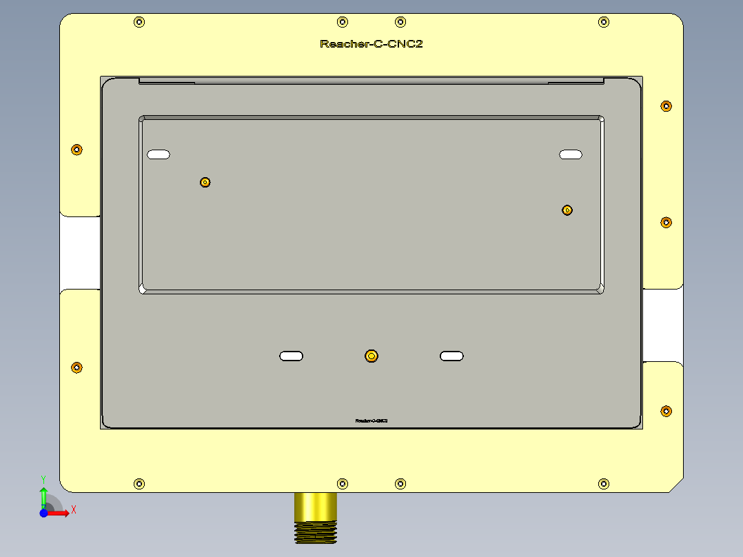 REACHER-C笔记本CNC工装夹具三维模型-cnc2前视图