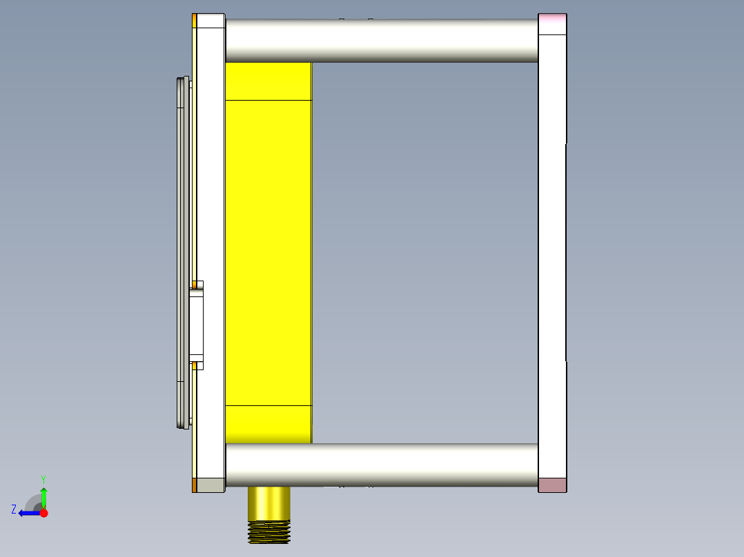 REACHER-C笔记本CNC工装夹具三维模型-cnc2右视图