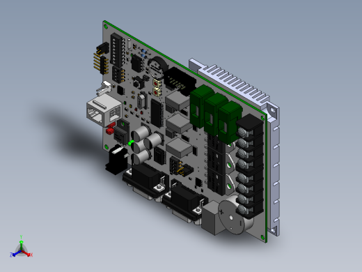电路板Carte CPU FY SMD V1.2 SW正等轴测缩略图