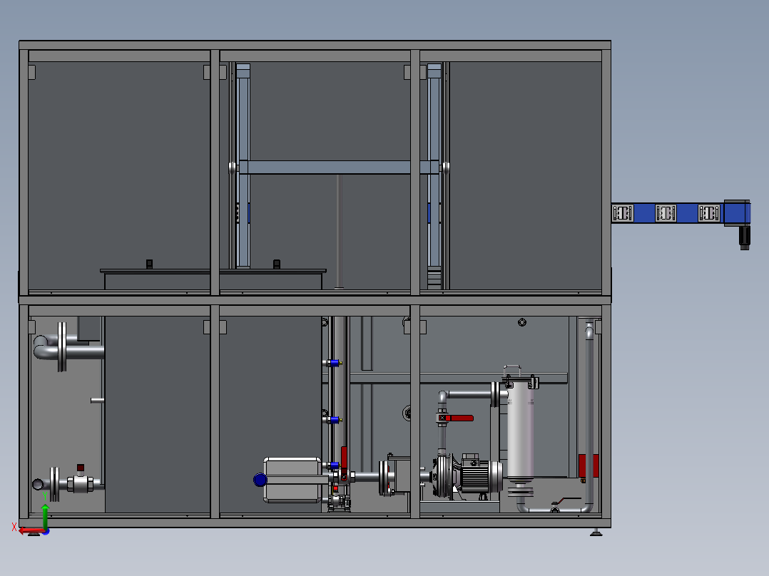 试管超声波清洗设备sw23后视图