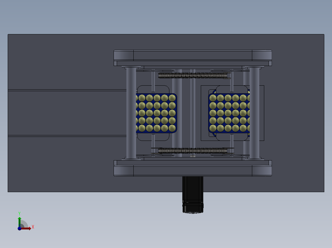 鸡蛋托盘堆叠机械设计前视图
