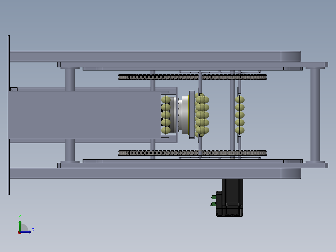 鸡蛋托盘堆叠机械设计左视图