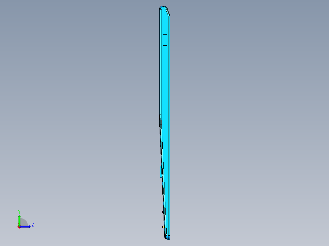 笔记本C壳钻音量孔UG刀路模型左视图