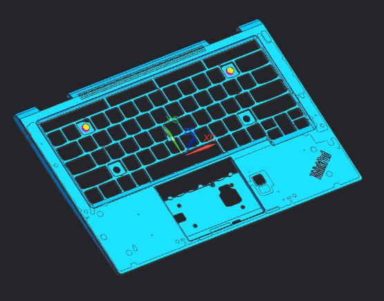 笔记本C壳钻音量孔UG刀路模型
