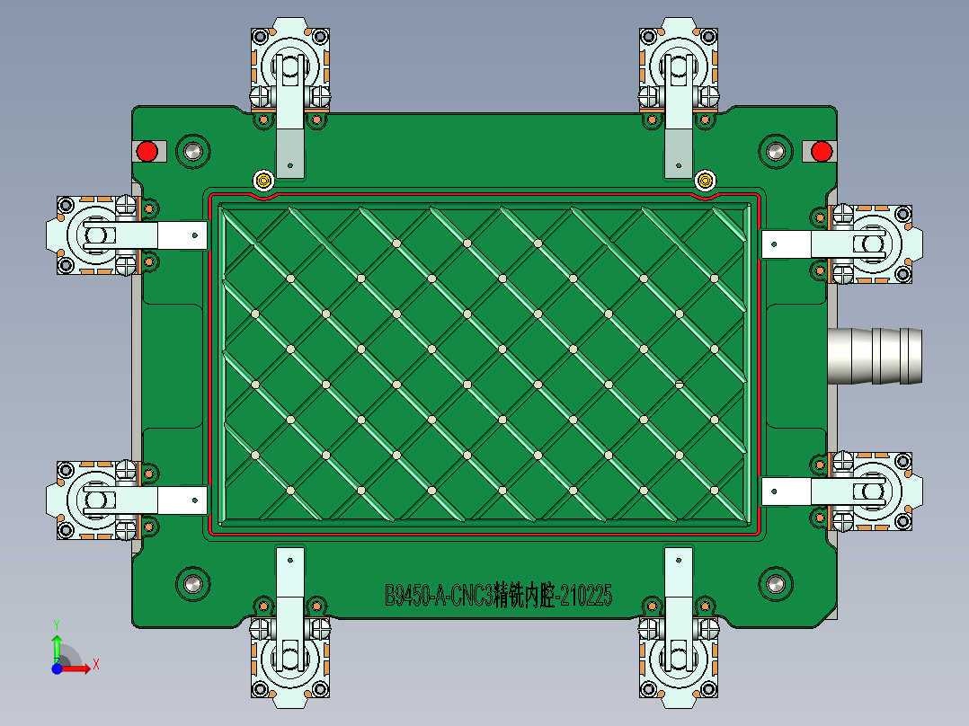 B9450-A-笔记本CNC工装夹具三维模型CNC3精铣内腔-210225前视图