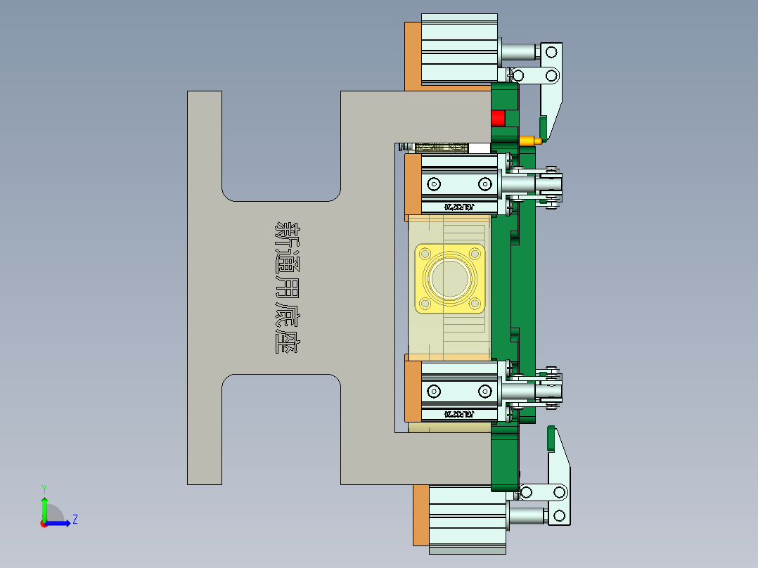 B9450-A-笔记本CNC工装夹具三维模型CNC3精铣内腔-210225左视图
