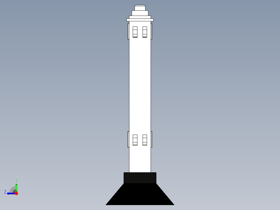城市道路弯度可调整护栏右视图