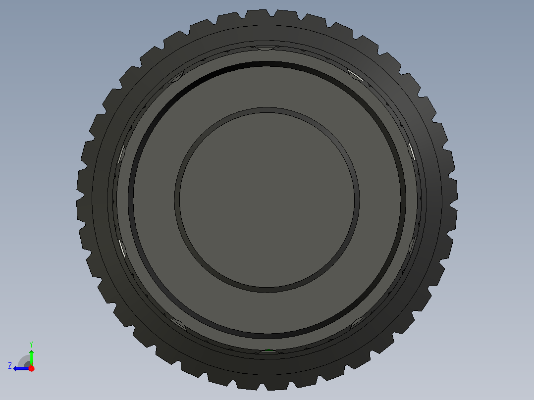 二五口径强光手电设计右视图