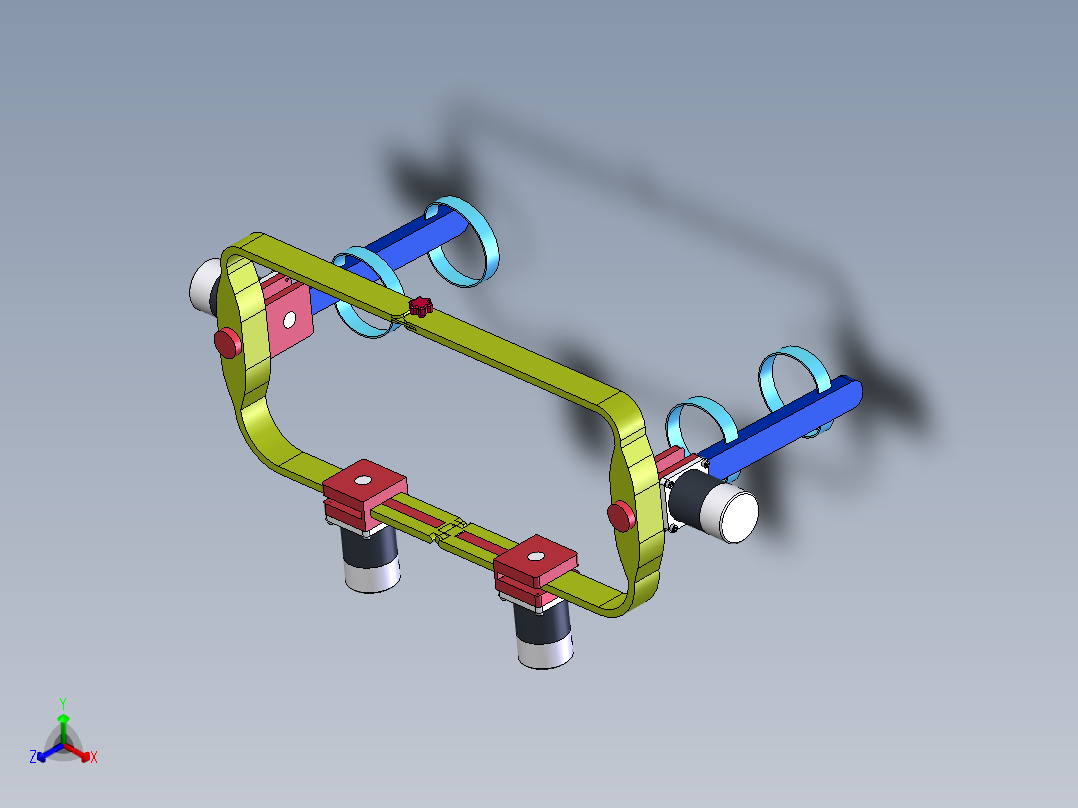 康复辅助机构正等轴测图