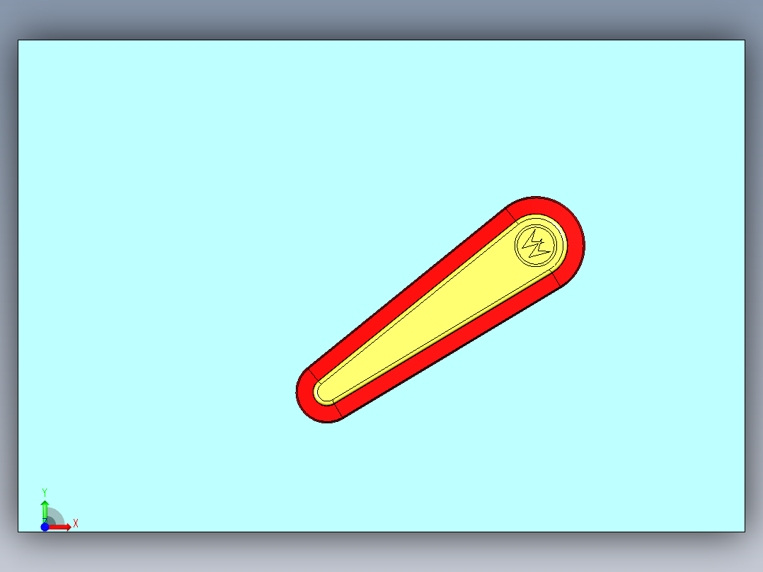 右弹球脚蹼组件前视图