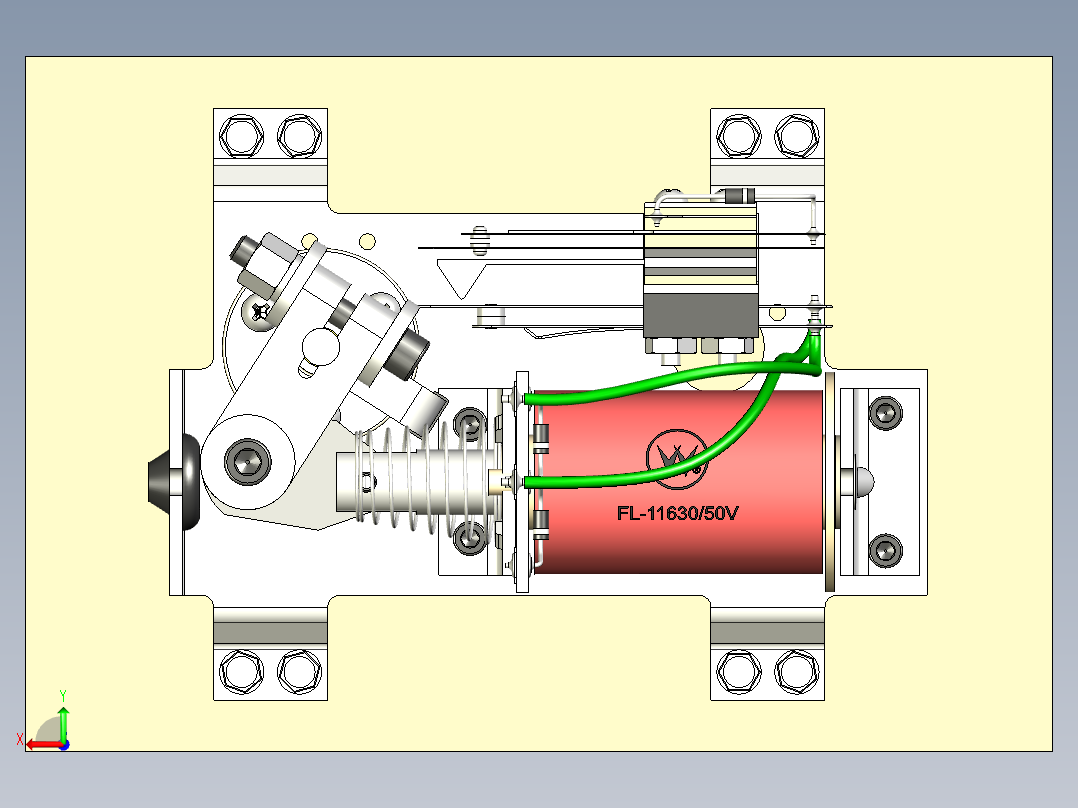 右弹球脚蹼组件后视图