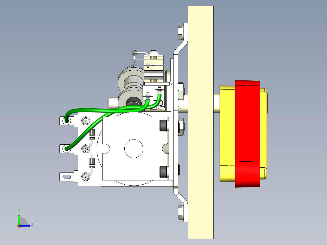 右弹球脚蹼组件左视图