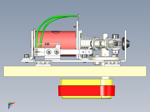 右弹球脚蹼组件俯视缩略图