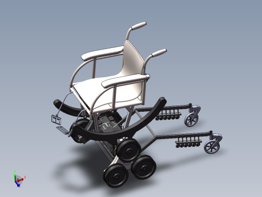 电动助力式爬楼梯轮椅