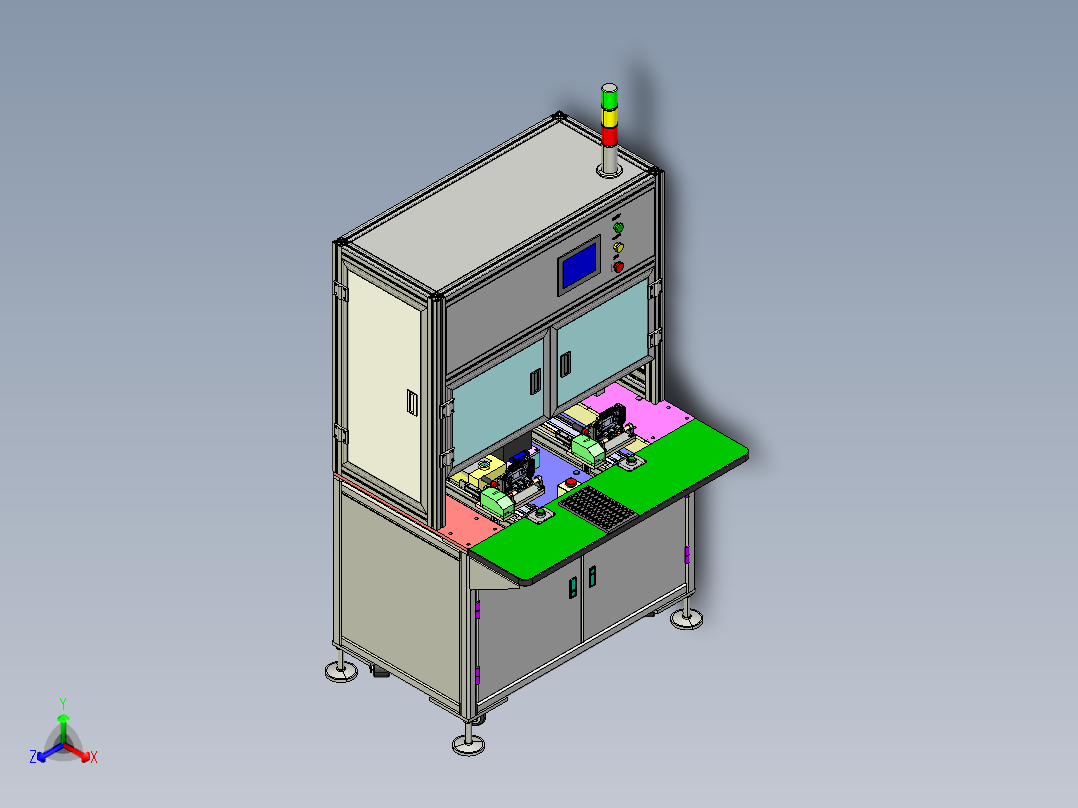 CG弹片锁螺丝机主视图