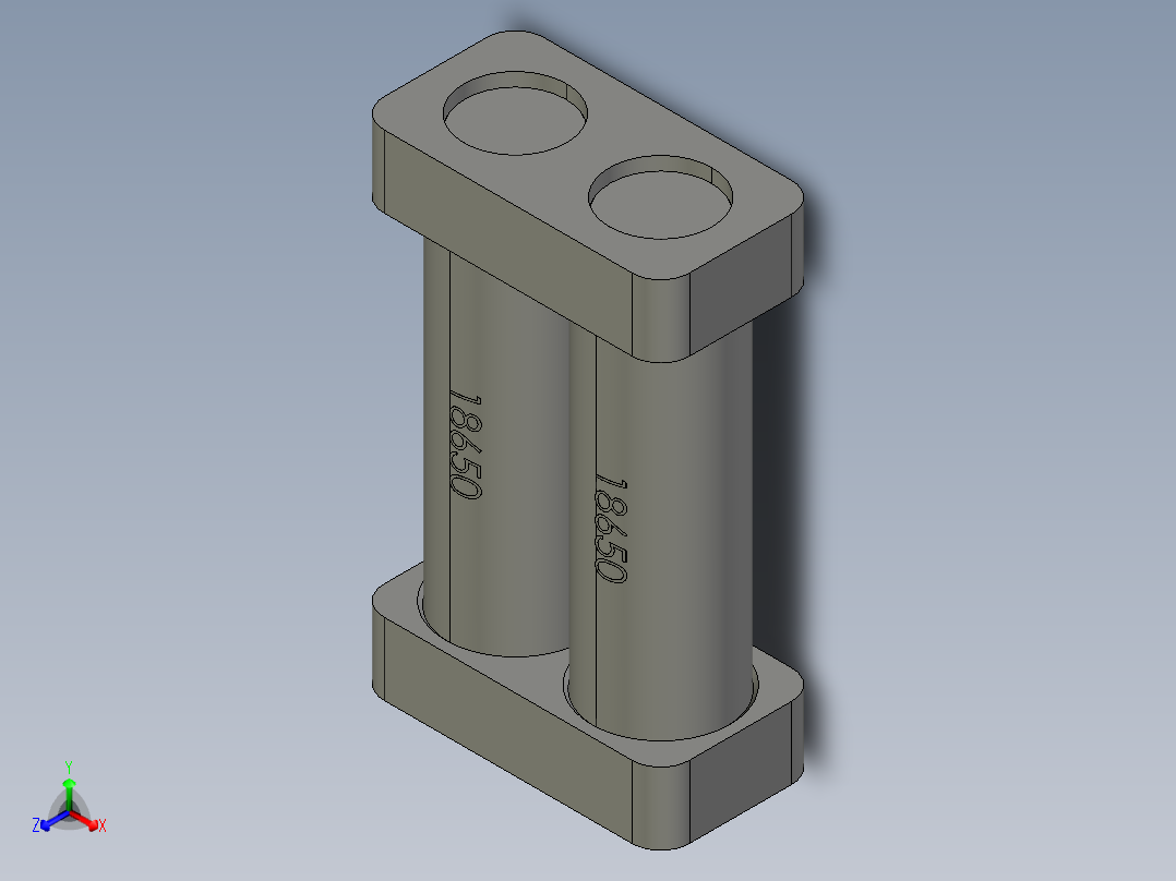 18650电池组正等轴测图