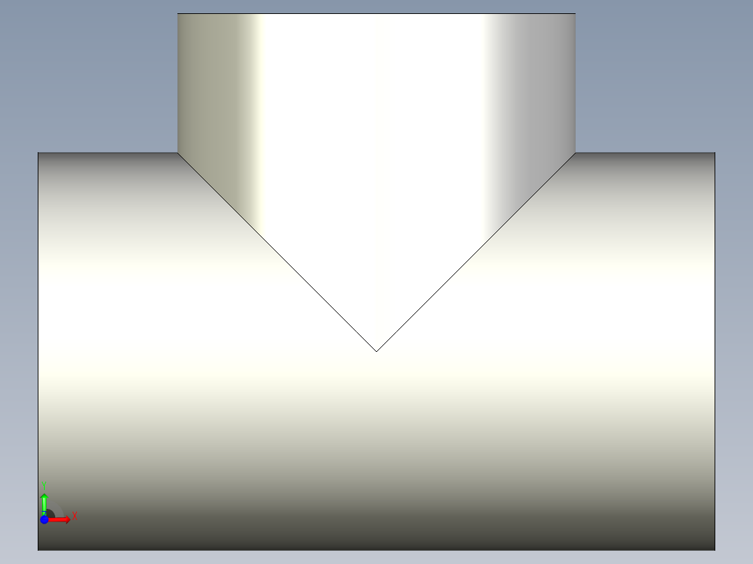 B3004349-等径三通 6英寸前视图