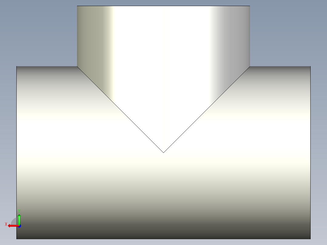 B3004349-等径三通 6英寸后视图