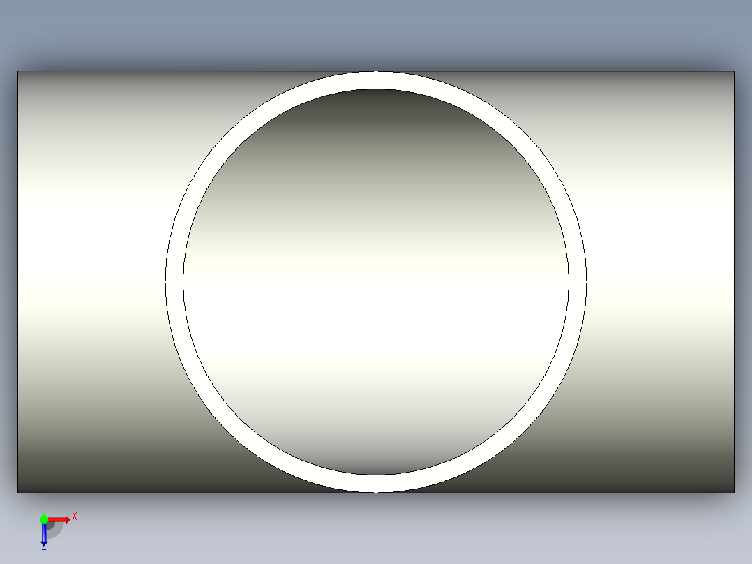 B3004349-等径三通 6英寸俯视图